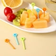 thumbnail image 7 of Riguas 4/12Pcs Fruit Forks Floral Design Cartoon Plastic Sunflower Shape Dessert Toothpick Bento Accessories for Home, 7 of 7