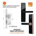 thumbnail image 2 of Door Lock, Tuya Bluethooth Biometric Fingerprint Electronic Lock RFID Card Remote Unlocking Smart Door Lock ,Easy to Install, 2 of 7