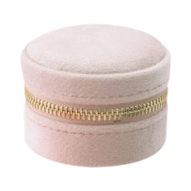 Caja de la caja de almacenamiento de joyero con joyero portátil de espejo mini organizador para aretes anillos de collar