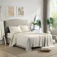 thumbnail image 5 of Swift Home Home Essential Luxurious Silky Ruffle Hem Microfiber Bedding Sheet Set Taupe Twin, 5 of 5