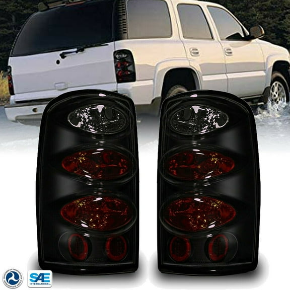 Winjet Tail Lights Compatible with Chevy Suburban Tahoe 2000-2006 GMC Yukon SLT (XL) 2000-2006 Tail Lamp Replacement Left   Right Side Tail Lights Pair