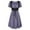 Purple, variant on Elegant Square Neck Short Sleeve Dress for Women Stage Performance Show Court Gown Themed Outfit