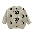 thumbnail image 2 of Chenyin Newborn Baby Knitted Cardigan for Girls Boys Fall Winter Buttons Sweater Printed Knit Jacket for 3 Months-3 Years, 2 of 8