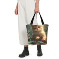 thumbnail image 5 of Pofeuu Cute Kitten Water Lilies Print Women Fashion Shoulder Handbags Top Handle Satchel Bags Tote Shoulder Shopping Bag Stylish Canvas Tote Bag, 5 of 6