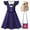 B, variant on Girls Nevermore School Costume with Wig Halloween Enid Cosplay Dress for 8-9Y