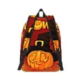 thumbnail image 3 of Balery Halloween Pumpkin Vintage Canvas Backpack for Men and Women - Large Capacity, Durable Travel Laptop Bag for School, Work, Hiking, and Outdoor Activities, 3 of 7