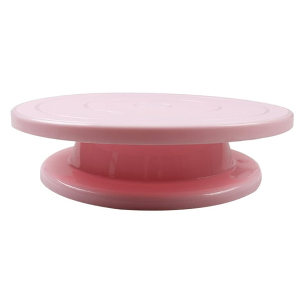 giratoria giratoria antideslizante soporte de pastel redondo giratoria Rosado Sunnimix tocadiscos para decorar pasteles