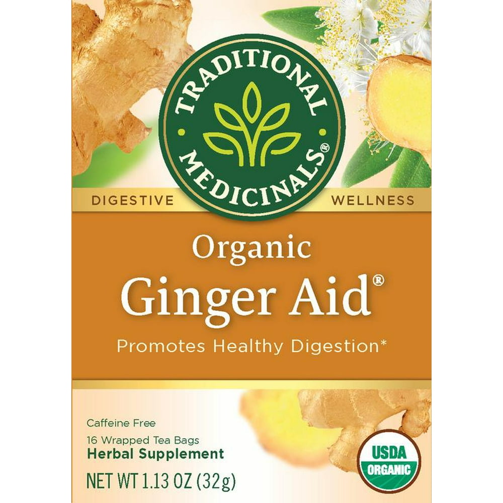 Traditional Medicinals Organic Ginger Aid Tea Bags, 16 Count