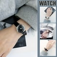 BASHI Korean Fashion Watch Leather Strap Casual Quartz Waterproof 4R6T