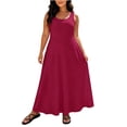 thumbnail image 3 of Bosfbaoi Plus Size Dresses for Women Flowy A-Line Maxi Dress Scoop Neck Sleeveless Womens Dresses Casual Solid Tank Dress Summer Dresses for Women 2026, 3 of 9
