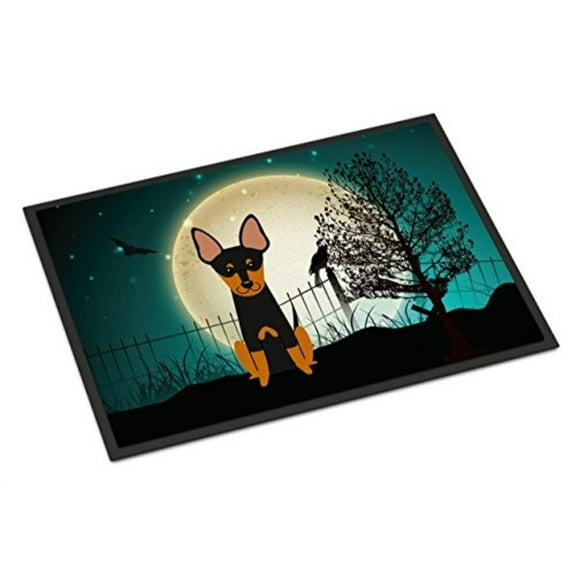 Carolines Treasures BB2299JMAT Halloween Scary English Toy Terrier Indoor or Outdoor Mat, 24 x 0.25 x 36 in.