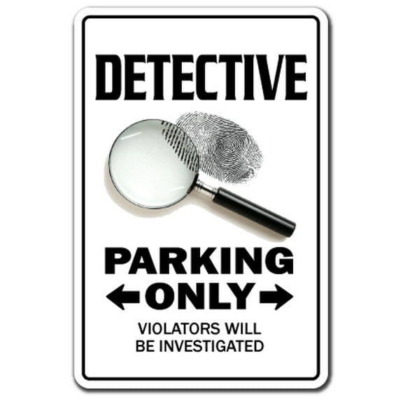 DETECTIVE Decal parking Decals private eye dick cop police PI | Indoor/Outdoor | 9" Tall