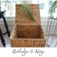 thumbnail image 4 of Seagrass Rolling File Cabinet - Home Filing Cabinet - Hanging File Organizer - Home and Office Wicker File Cabinet - Water Hyacinth Storage Basket for File Storage (Natural), 4 of 16