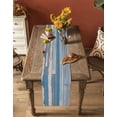 thumbnail image 4 of Table Runners 108 Inches Long Dress Scarves, Blue Wood Grain Farmhouse Coffee/Dining/Kitchen Table Runner for Living Room, Farmhouse Vertical Stripes Distressed Plank 13x108 Inch, 4 of 7