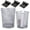 Silver, variant on Gamexcel 5-Gallon Metal Mesh Trash Can 2 Pack, Round Open Top Black Waste Basket for Office, Bedroom and Bathroom