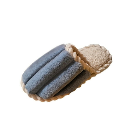 

nsendm Mens Arch Support Slippers Size 13 Cotton Couple Home Vertical Warm Style Shoes Mens Slippers Size 9 Plaid Blue 11.5