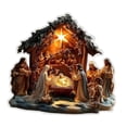 thumbnail image 3 of Letrero navideño de acrílico plano 2D con escena de , letrero decorativo para interiores y exteriores, Sagrada Familia, decoración, 3 of 9