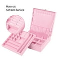 thumbnail image 3 of 2-Layer Jewery Box Organizer Jewery Display Étui de Rangement Serrure Femmes - Rose, 3 of 7