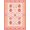 Pink, Pattern 1, variant on ODIKA 8'x10' Washable Area Rug Non-Shedding, Easy Care, Mid Century Pixel Retro Atomic Mosaic Border Motif Geometric for King Size Bedroom Under Bed, Master Suite