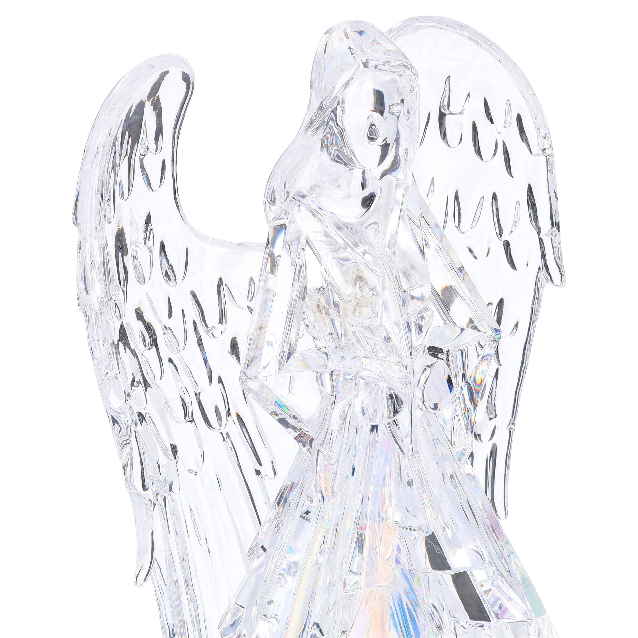 Light-Up Angel with Holy Family Christmas Decoration, Clear, 11.5", by Holiday Time