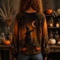 thumbnail image 5 of OIOLOYJM Halloween Long Sleeve Tops for Women Fall Casual V-Neck Pumpkin Graphic Happy Holiday Shirts Loose Fit Comfortable Lounge T Shirts Orange 3XL, 5 of 5