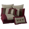 thumbnail image 7 of WIixle Loft 8-Piece Luxury Striped Comforter Set (King, Burgundy/Coffee/Brown), 7 of 7