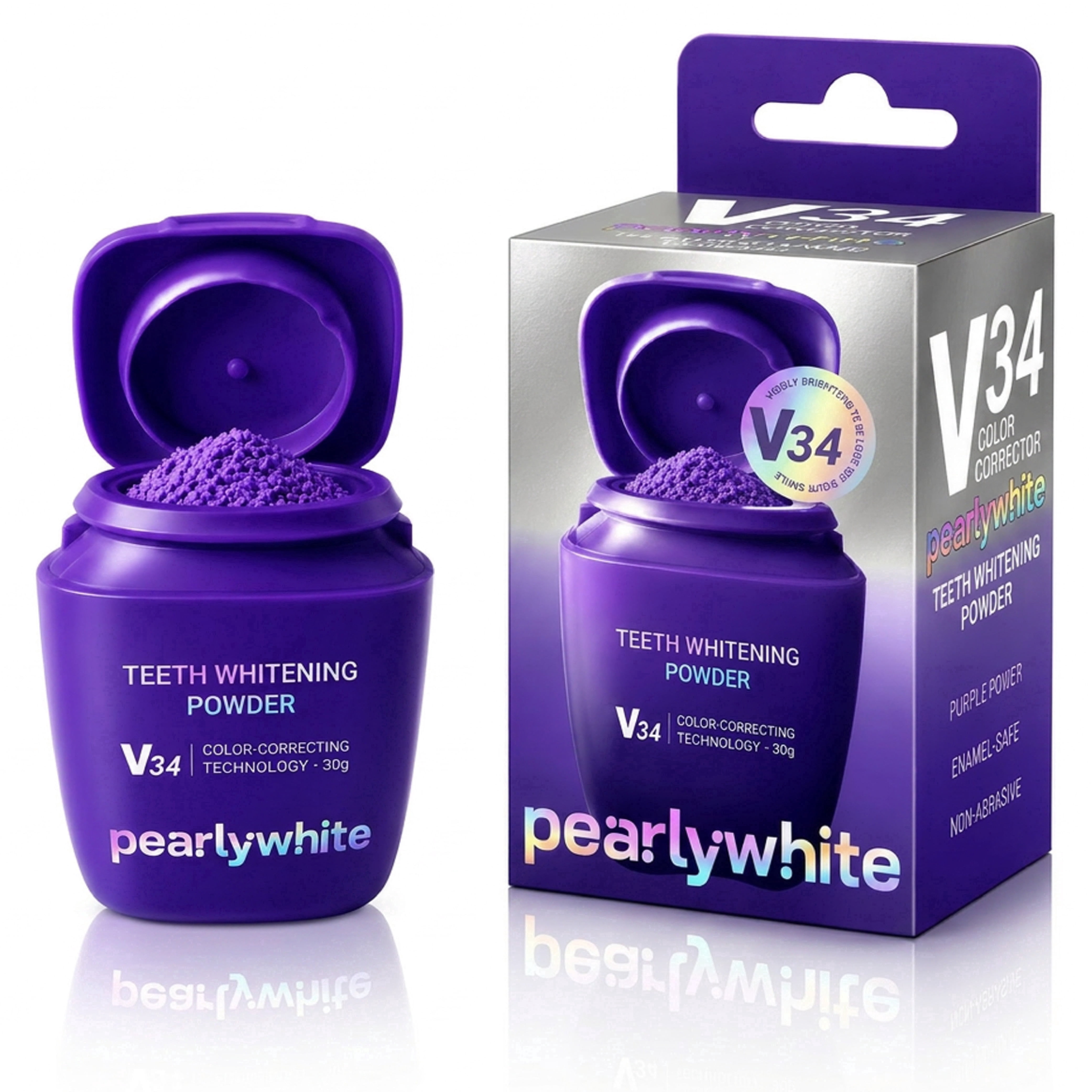 PurelyWHITE DELUXE Teeth Brightening Powder, Gentle Stain Remover