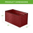 thumbnail image 4 of Best Choice Products 4x2x2ft Outdoor Metal Raised Garden Bed for Vegetables Flowers Herbs - Royal Red, 4 of 9