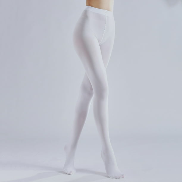 Medias opacas suaves de color liso para mujer Medias con pie para mujer Leggings para mujer