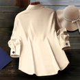 thumbnail image 6 of Womens Fashion Casual Button Down Shirt Long Sleeve Collar Loose Regular Blouses Fall Tops M, 6 of 7