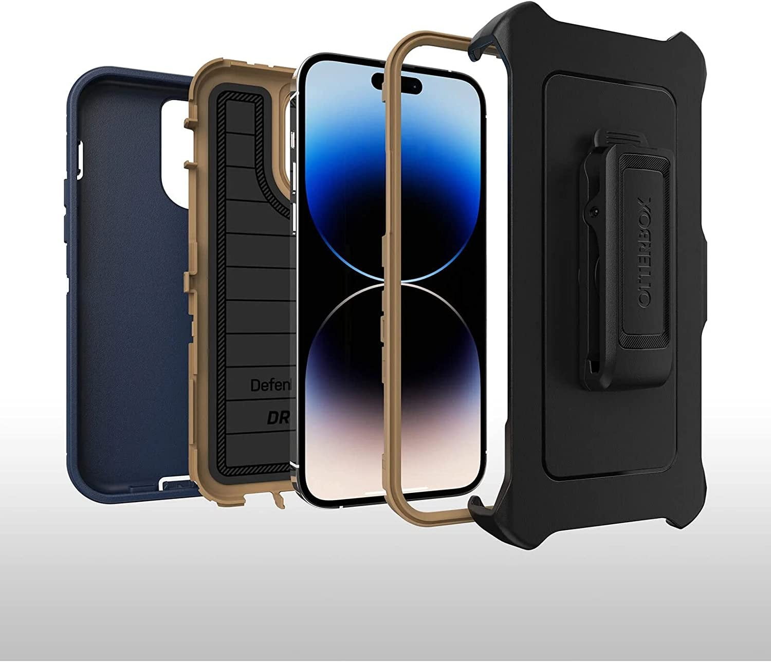 OtterBox Shockproof Back Cover Cell Phone Case for Apple iPhone 14 Pro Max, Blue