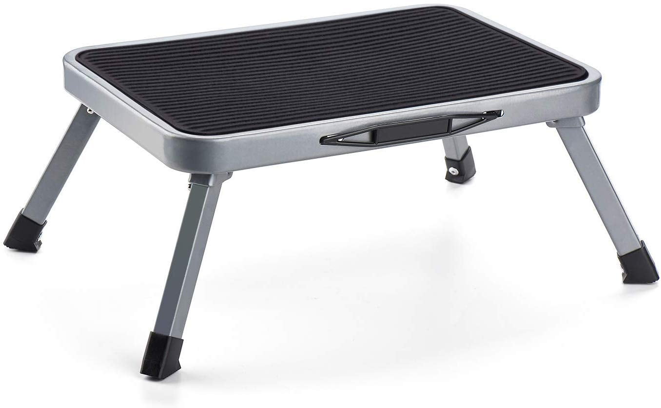 Metronic Folding Step Stool 1 Step Folding Foot Stool Metal One Step