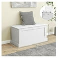 thumbnail image 5 of Lift Top Storage Box, 35.5” Entryway Chest with Metal Hinges, Farmhouse Storage Trunk for Living Room, Bedroom, White, 5 of 9