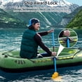 thumbnail image 2 of Inflatable Boat Iatable Boat Kayak Canoe Portable Fishing Boat Raft For Lake With Oars Pump For 1&2 Adults People 192x113cm, 2 of 5
