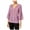 Purple, variant on Womens Teal Textured Striped Bell Sleeve Jewel Neck Top M