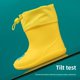 thumbnail image 2 of Botas de lluvia impermeables antideslizantes y cómodas con forro polar para niños y niñas, zapatos de lluvia de PVC con bonitos dibujos animados, calzado para niños, 2 of 5