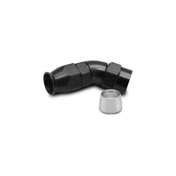 Vibrant Performance Fitting Hose End Full Flow PTFE 45 Degree
