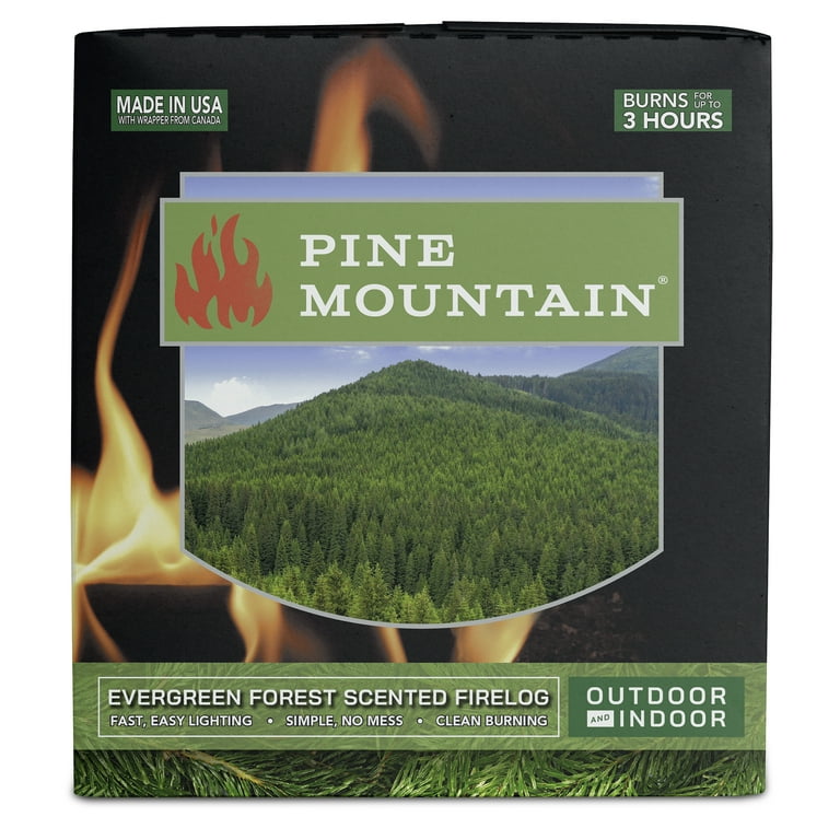 PINE MOUNTAIN Evergreen Forest Scented Firelogs, Single 3.8 lb Log -  Walmart.com