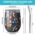 thumbnail image 5 of 12oz Stemless Wine Tumblers Bernese Mountain and Flower Vacuum Insulated Stainless Steel Travel Tumbler Cups Mug with Lid and Straw for Champaign,Cocktail,Beer with Cleaning Brush, 5 of 5