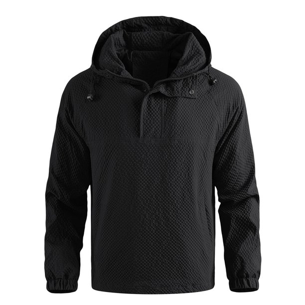 Puntoco Chaqueta/Abrigo Informal Con Capucha De Manga Larga Para Trabajo Al Aire Libre Y Moda Para Hombre