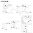 thumbnail image 4 of [VIDEO] TREXM Extendable Dining Table with Extra-Long Folding Top, Rolling Kitchen Island with Drawers, Power Outlet and Brake lock, Storage Cabinet for Kitchen and Dining Room(Natural + Creamy White), 4 of 10