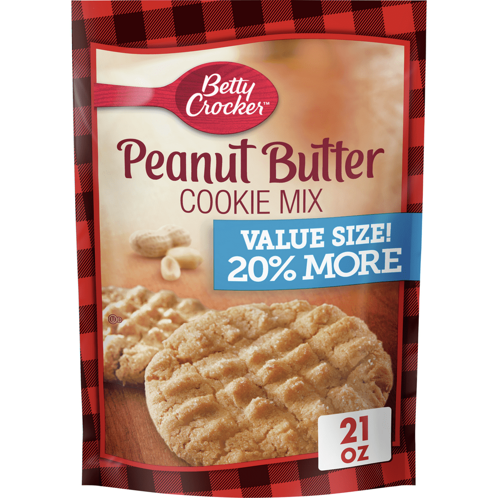 Betty Crocker Peanut Butter Cookie Mix, 21.0 OZ - Walmart.com - Walmart.com