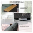 thumbnail image 6 of 3-Seat Outdoor Patio Sofa with Cushions, PE Rattan Wicker Couch, Dark Gray - Wide Armrests, Garden Furniture, 6 of 9