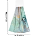 thumbnail image 3 of GZHJMY Set of 2 Marble Hanging Tie Towels Absorbent Soft Coral Velvet Kitchen Hand Towel Dish Wipe Cloth for Kitchen Bathroom, 3 of 7