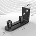 thumbnail image 2 of Promoción Guía de piso Puertas corredizas de granero Guía de rodamientos de bolas ajustables de montaje en pared Negro - 120 × 50 × 60 MM, 2 of 5