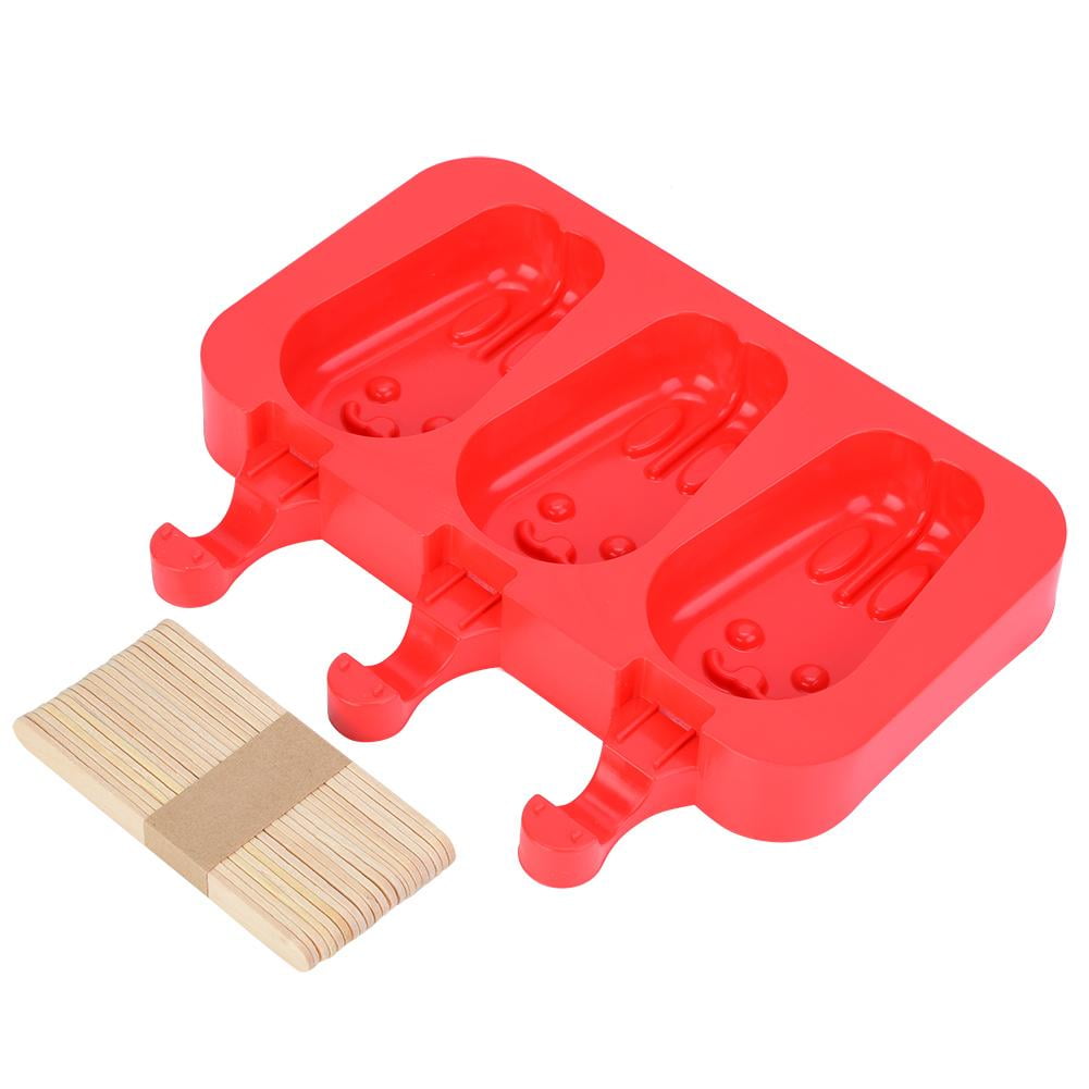 LYUMO Silicone Molds with Lid Ice Cream Bar Mold 2 Cavities Silicone