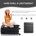 thumbnail image 3 of Taoset 20-Inch Expandable Blue Hard Shell Luggage, ABS Suitcase with Dual Spinner Wheels, TSA Accepted Lock, Wet/Dry Compartments, Lightweight & Durable for Travel, Black, 3 of 9