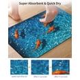 thumbnail image 4 of Red Carp Soft Diatomaceous Earth Mat, Watercolor Rippled Water Surface Animal Realistic Style Absorbent Bath Mat Non Slip Rubber Backed Quick Dry Doormat Fit Under Door for Bathroom Kitchen 16"x24", 4 of 9