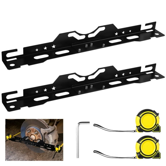 2 Pcs Wheel Alignment Tools, Symmetrical Wheel Aligners with 2 Measuring Tapes, Accurate Camber Toe Alignment Plates, Car Alignment Accessories Kit, Ideal for Accurate Tire Adjustment