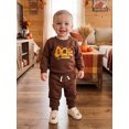 thumbnail image 3 of Cjfdfy Toddler Baby Boy Thanksgiving Outfit Turkey Truck Embroidered Long Sleeve Sweatshirt With Elastic Waist Joggers Cute Little Turkey Clothes My First Thanksgiving Fall Winter Outfit, 3 of 9